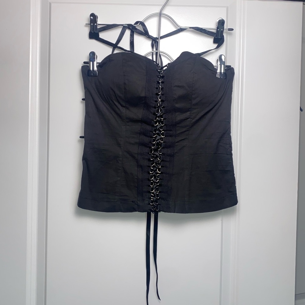 VINTAGE BLACK CORSET TOP